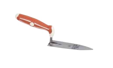 Olive Leaf Shaped Trowel with Anti-slip Rubber Handle and Finger Guard 5-1/2"