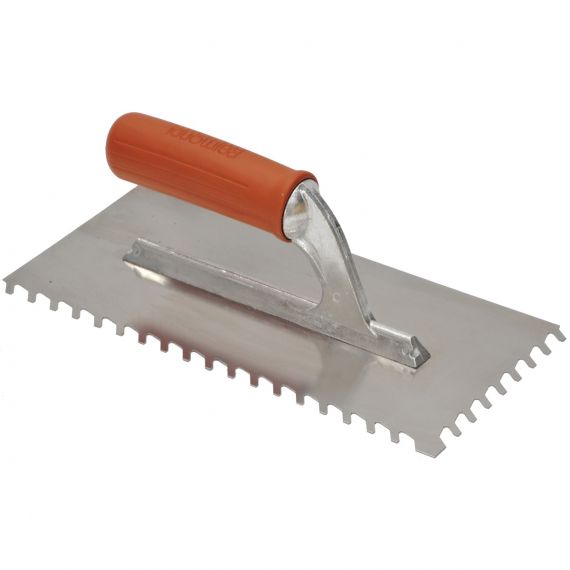 Trowel with Slant Ridge Notch 11" x 5-1/8" x 1/4"