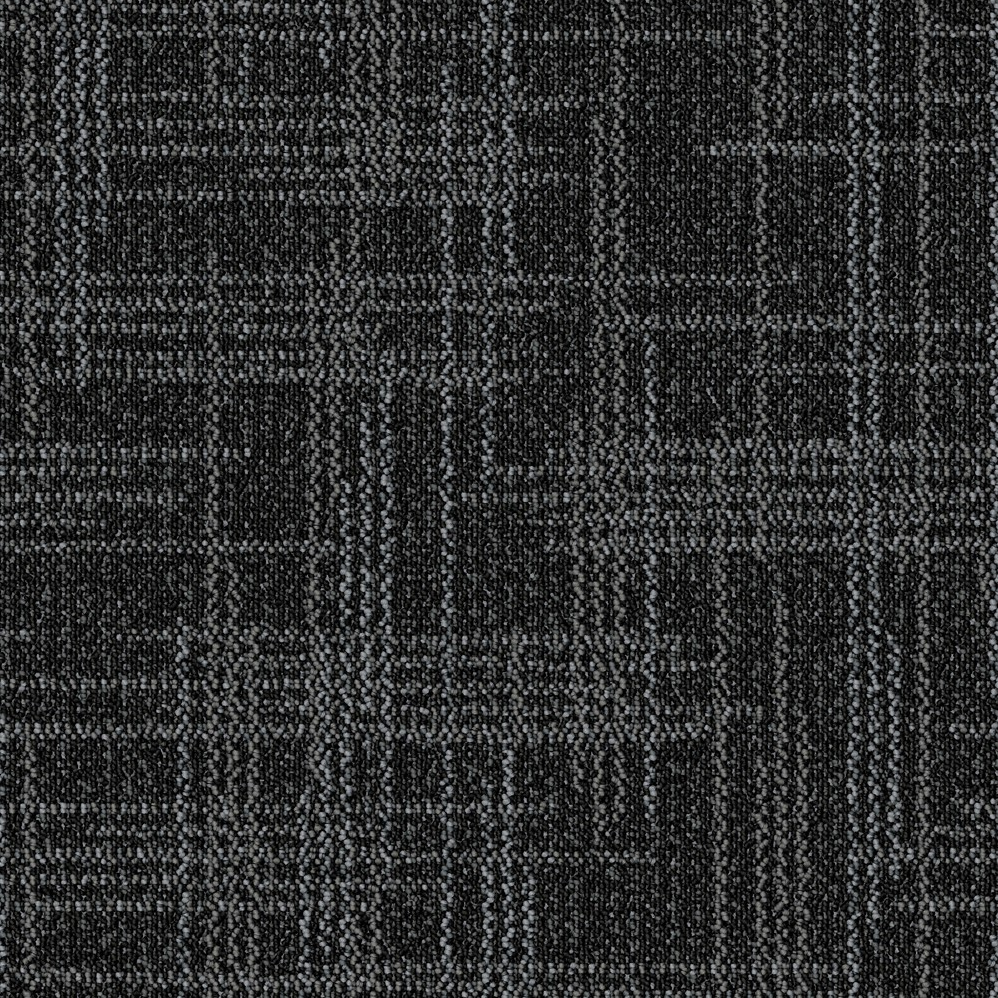 Carpet Tiles Angula Pitch Black 19-11/16" x 19-11/16"