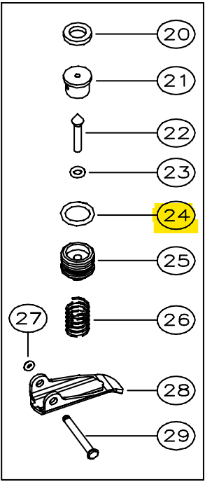 O'ring Plunger Cap for JS16-54 and JS16-34M