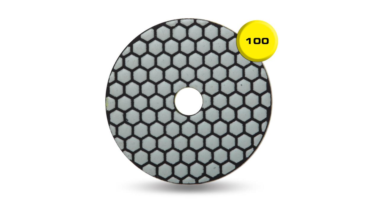 Resin Dry Polishing Diamond Pad 4" - Grit #100