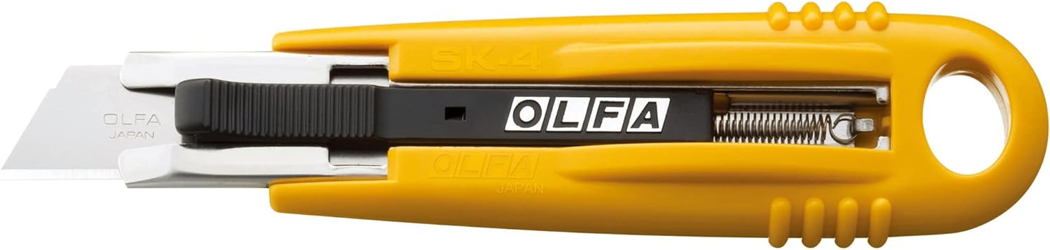 Safety Self-Retractcting Knife SK-4 with ABS Textured Design Non-Slip Grip & Dual-Edge Safety Blade