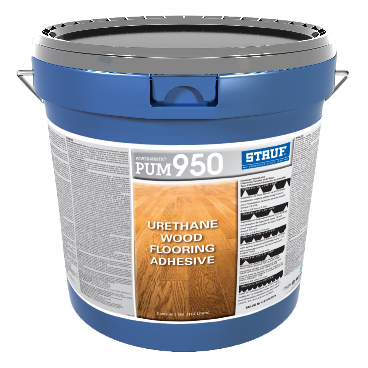 Wood Flooring Adhesive Stauf PUM-950 Power-Mastic Urethane-Based 3 gal