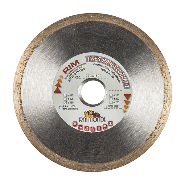 Wet Tile Saw Diamond Blade Continuous Crown for Ceramic 6"