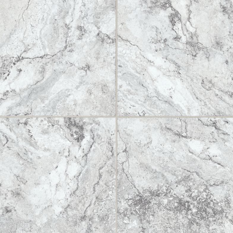 Tuiles de vinyle Alterna #D4018 White Collé au sol 16" x 16"