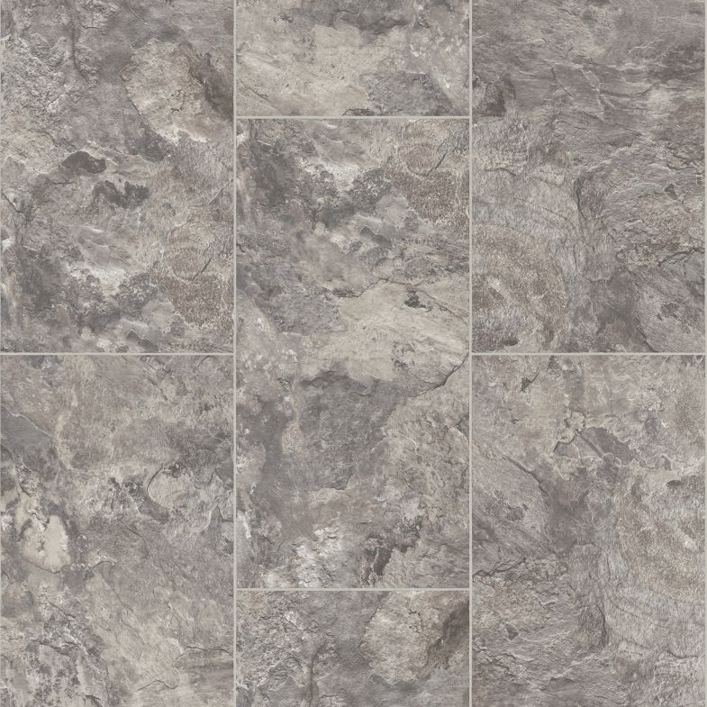 Planches de vinyle Alterna #D7113 Light Gray Collé au sol 12" x 24"