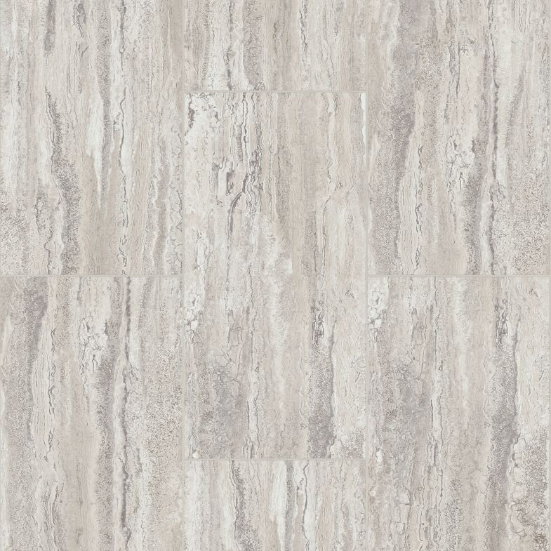 Planches de vinyle Alterna #D7134 Agate Gray Collé au sol 12" x 24"