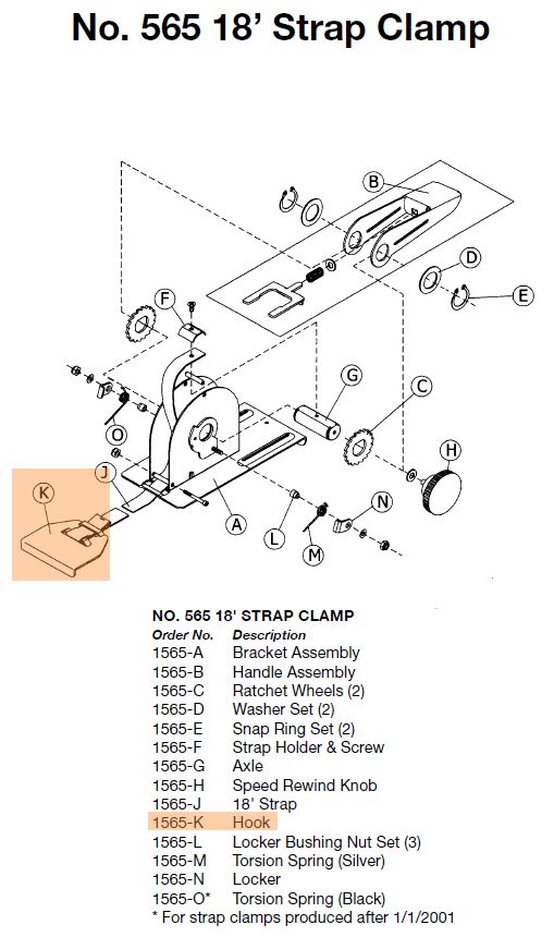 Hook for 565 Strap Clamp