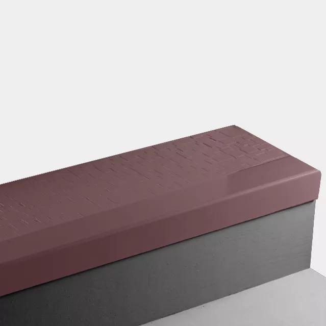Angle Fit Rubber Stair Tread - CUT 163 RD Cubis #163 Salsa - No Insert 72"