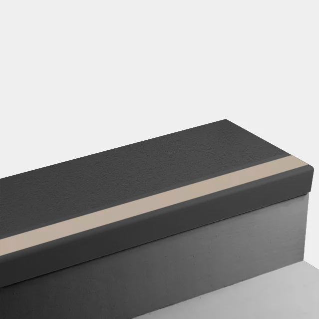 Angle Fit Rubber Stair Tread - VIFRPANTS 63 SQ Rice Paper #63 Burnt Umber - with 40 Black Rubber Insert 72"