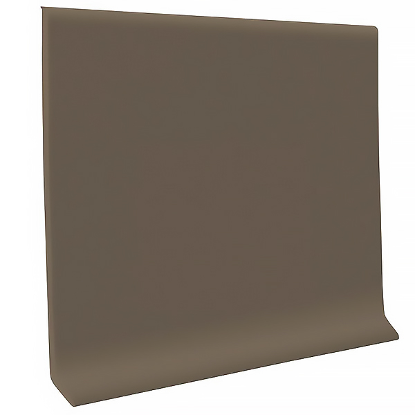 Rouleau de base murale en vinyle courbé Roppe Pinnacle Rubber 4" #147 Light Brown rouleau de 120'
