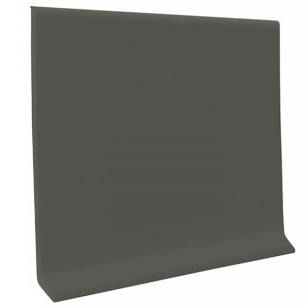 Rouleau de base murale en vinyle courbé Roppe Pinnacle Rubber 4" #193 Black Brown rouleau de 120'