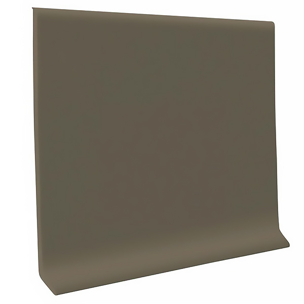 Coved Vinyl Wall Base Coil Roppe Pinnacle Rubber 4" #194 Burnt Umber 120' Roll