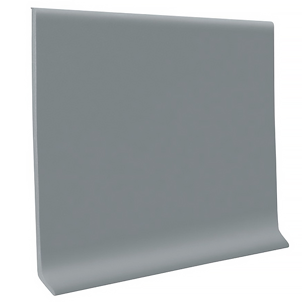 Rouleau de base murale en vinyle courbé Roppe Pinnacle Rubber 4" #150 Dark Grey rouleau de 120'