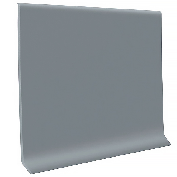 Rouleau de base murale en vinyle courbé Roppe Pinnacle Rubber 4" #117 Steel Blue rouleau de 120'
