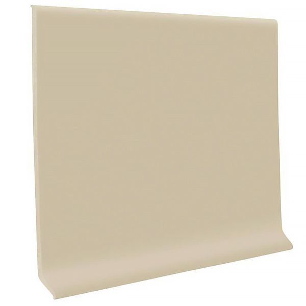 Coved Vinyl Wall Base Coil Roppe Pinnacle Rubber 4" #198 Ivory 120' Roll