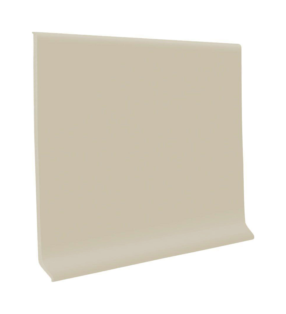 Rouleau de base murale en vinyle courbé Roppe Ready Base 4" #107 Light Khaki rouleau de 120'