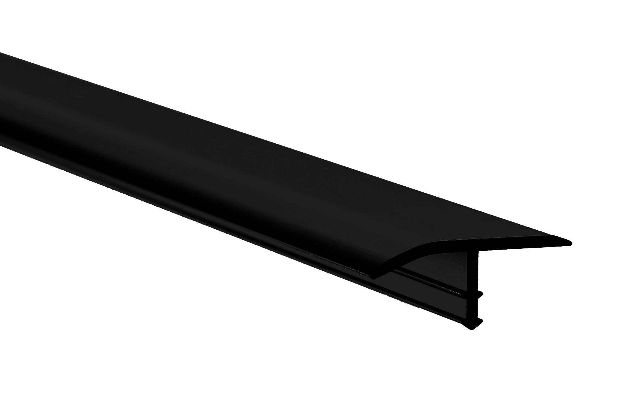 Anodized Aluminum T-Molding Reducer Matte Black - 5/16" (8 mm) x 7/8" x 8'