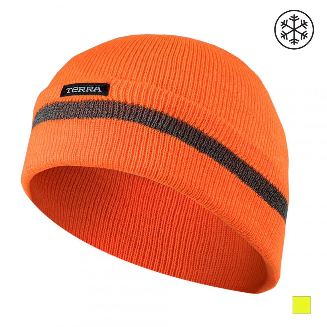 Tuque haute visibilité orange