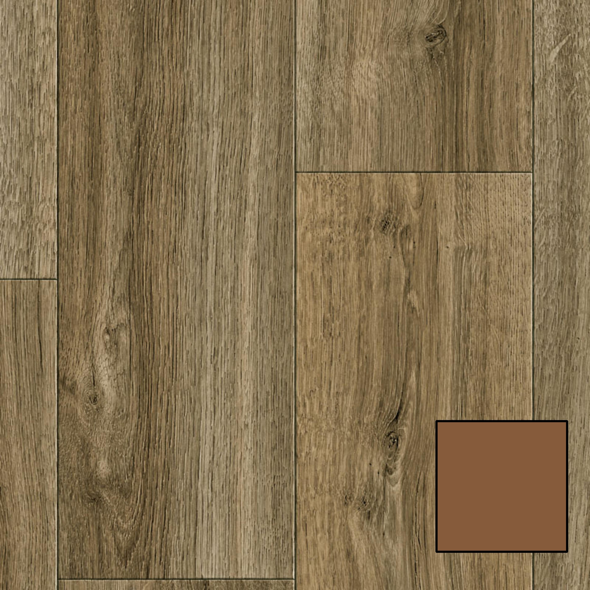 Heterogeneous Vinyl Roll Acczent Wood #S13-104-E1 Long Modern Oak Nature Brown 6-1/2' x 2 mm (Sold in Sqyd)