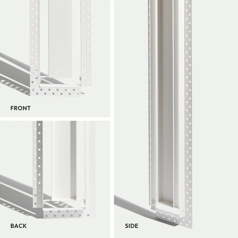 Trappe de ventilation encastrée pour cheminée Luxe Noir mat 5" x 50"