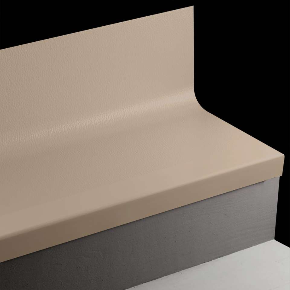 Bande de marche d'escalier en caoutchouc avec contremarche intégrée Angle Fit - HNTR 45 SQ Hammered #45 Sandalwood No insert 42"