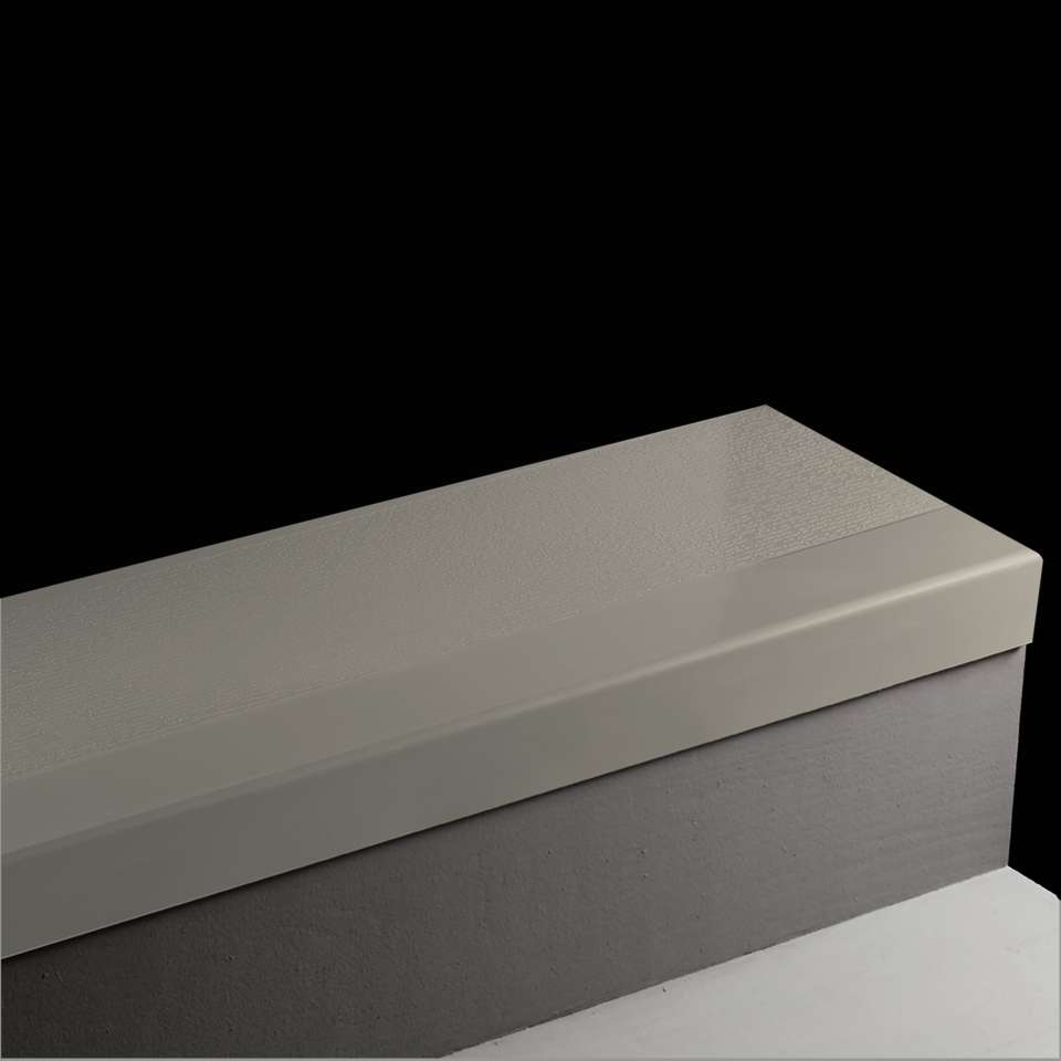 Angle Fit Rubber Stair Treads - VICFLNT 38 SQ FastLane #38 Pewter Black grit tape 42"
