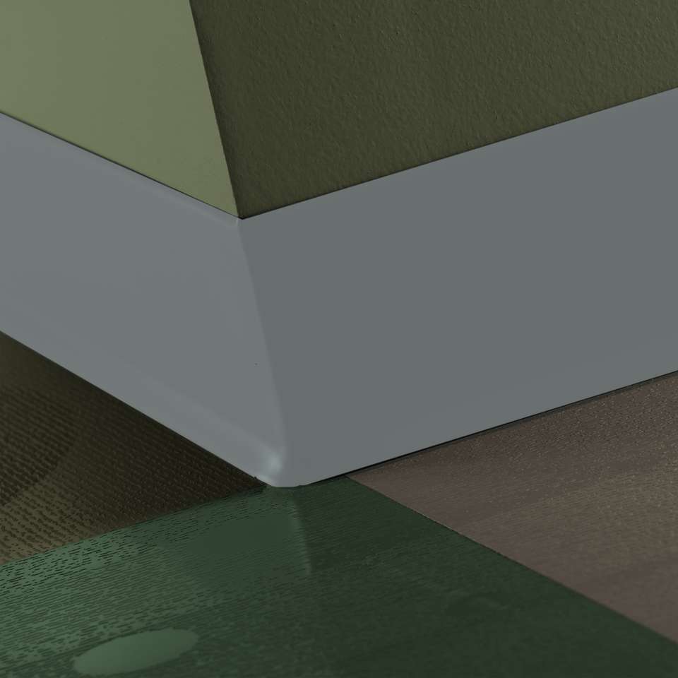 Traditional Vinyl 5/64" (Type TV) - CB 28 4 X 120 .080 TOE Traditional Vinyl 4" .080 #28 Medium Grey - Wallbase 120'