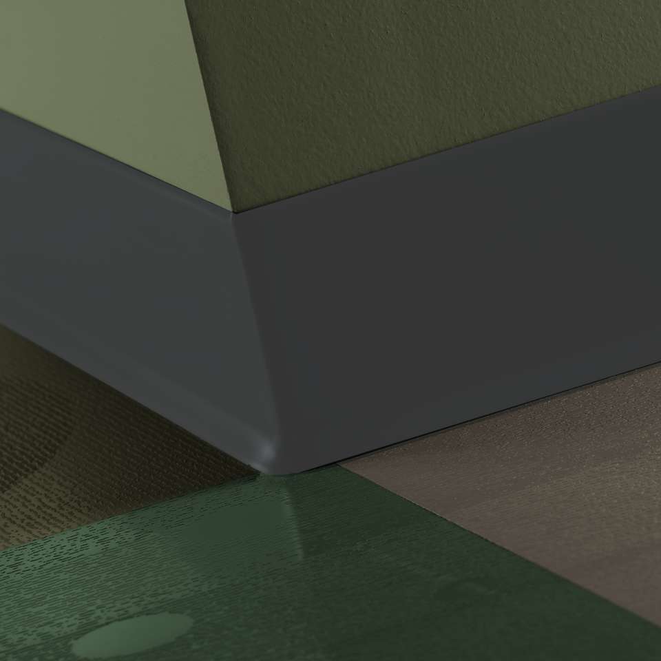 Traditional Vinyl 5/64" (Type TV) - CB 40 4 X 120 .080 TOE Traditional Vinyl 4" .080 #40 Black - Wallbase 120'