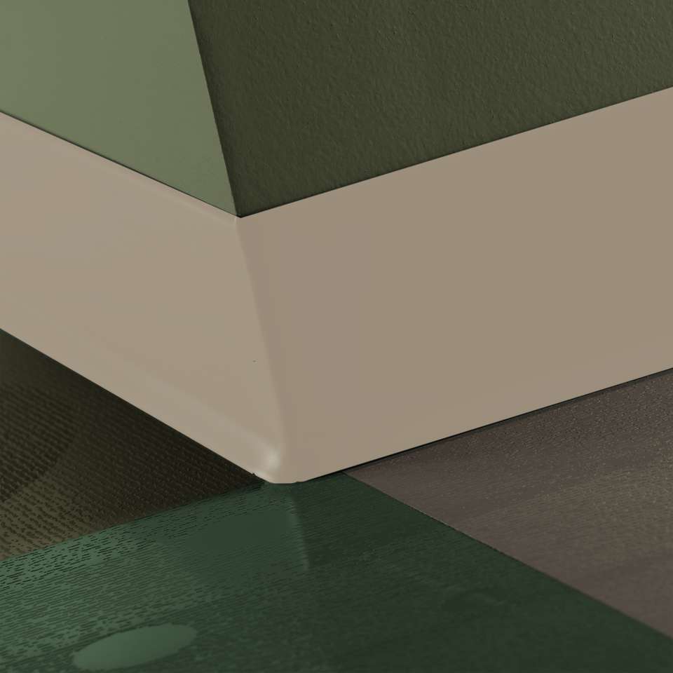 Traditional Vinyl 1/8" (Type TV) - 4" #9 Clay - Wallbase 120'