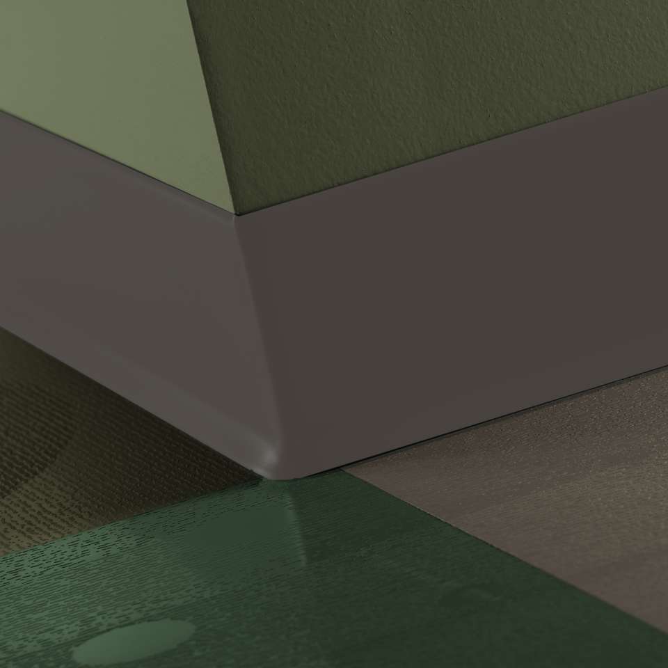 Traditional Vinyl 1/8" (Type TV) - 4" #47 Brown - Wallbase 120'