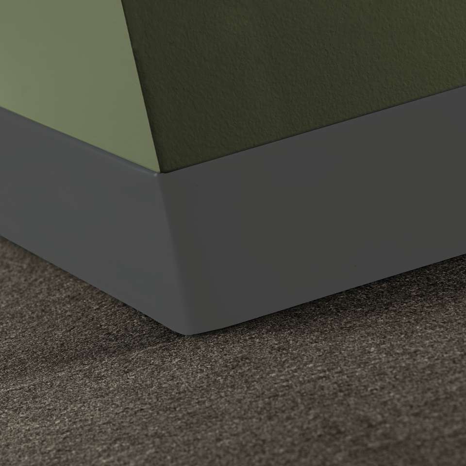 Vinyle traditionnel 1/8" (type TV) - 4" Toeless #63 Burnt Umber - Wallbase 120'