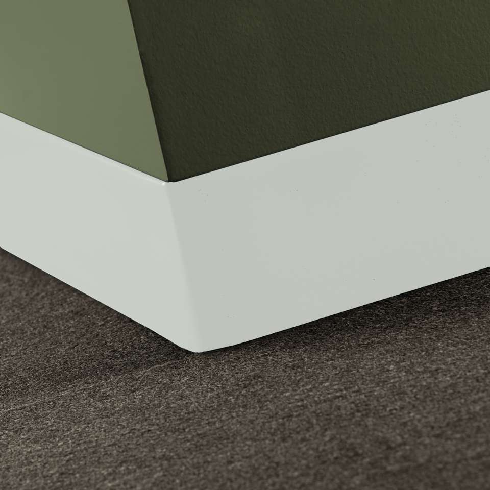Traditional Vinyl 1/8" (Type TV) - 4" Toeless #TG1 Snowbound - Wallbase 120'