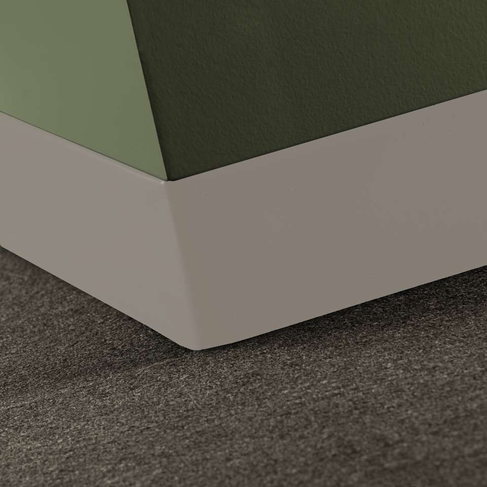 Traditional Vinyl 1/8" (Type TV) - 6" Toeless #121 Cement - Wallbase 100'