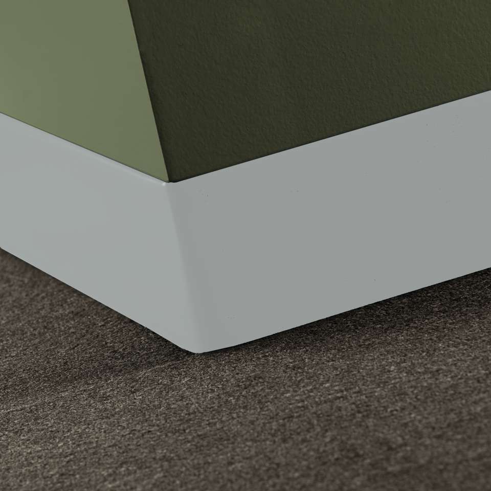 Traditional Vinyl 5/64" (Type TV) - CBT 21 6 X 4 .080 TOELESS Traditional Vinyl 6" .080 Toeless #21 Platinum - Wallbase 4' (Pack of 30)