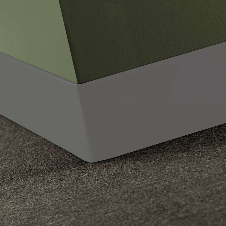 Traditional Vinyl 5/64" (Type TV) - CBT 48 6 X 4 .080 TOELESS Traditional Vinyl 6" .080 Toeless #48 Grey - Wallbase 4' (Pack of 30)