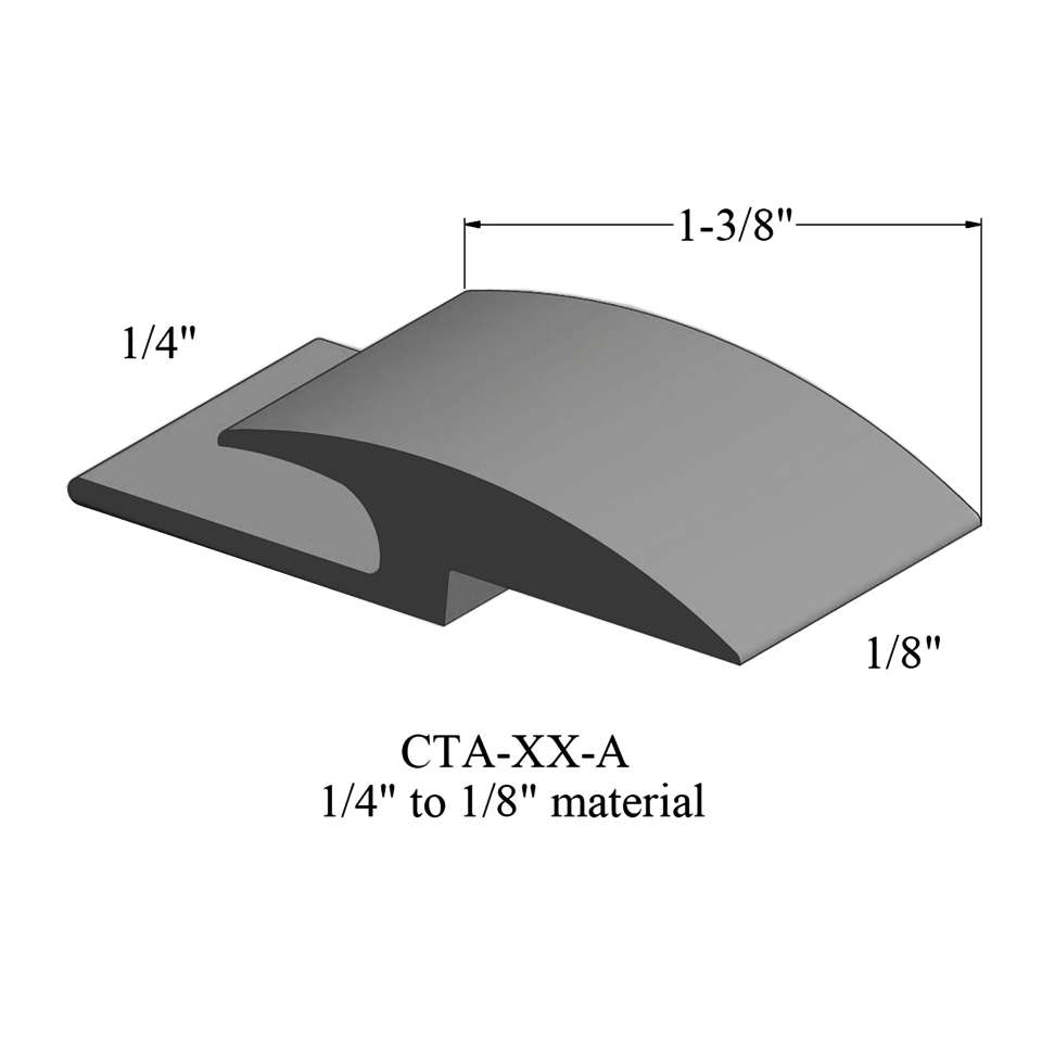 Adaptors - 1/4" to 1/8" material #20 Charcoal 12'