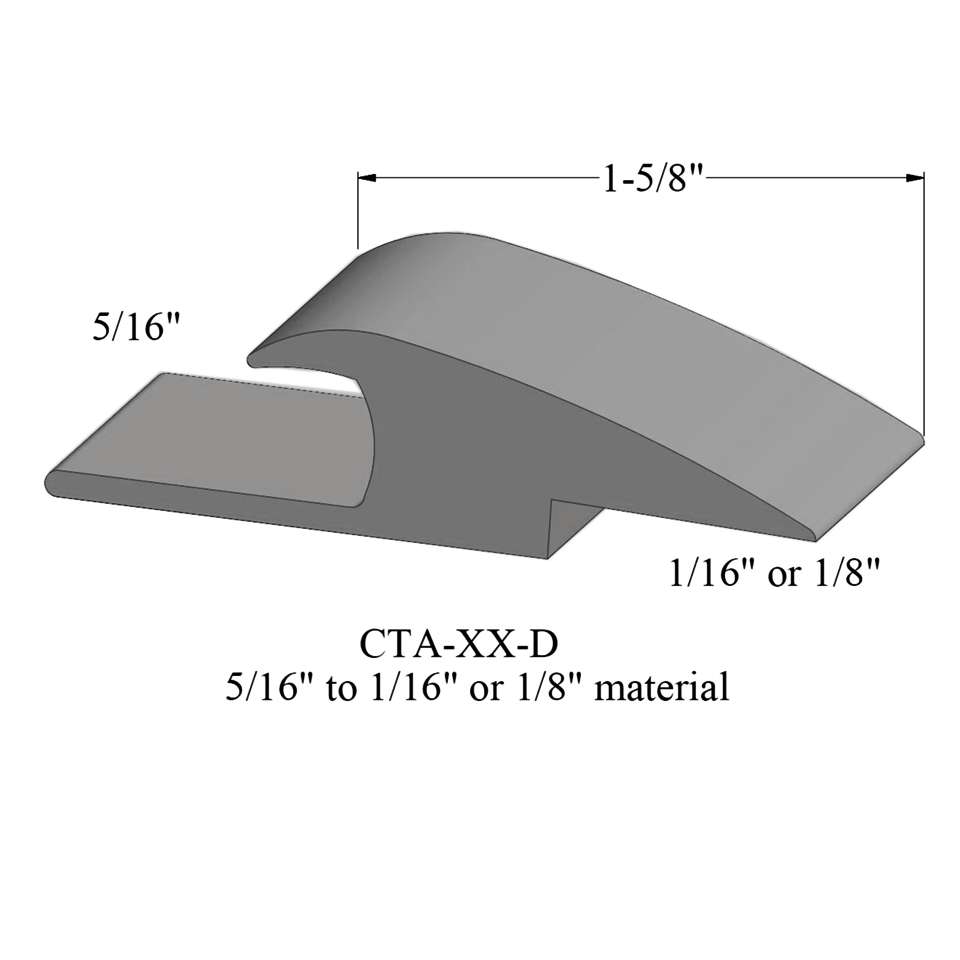 Adaptors - 5/16" to 1/16" or 1/8" material #48 Grey 12'