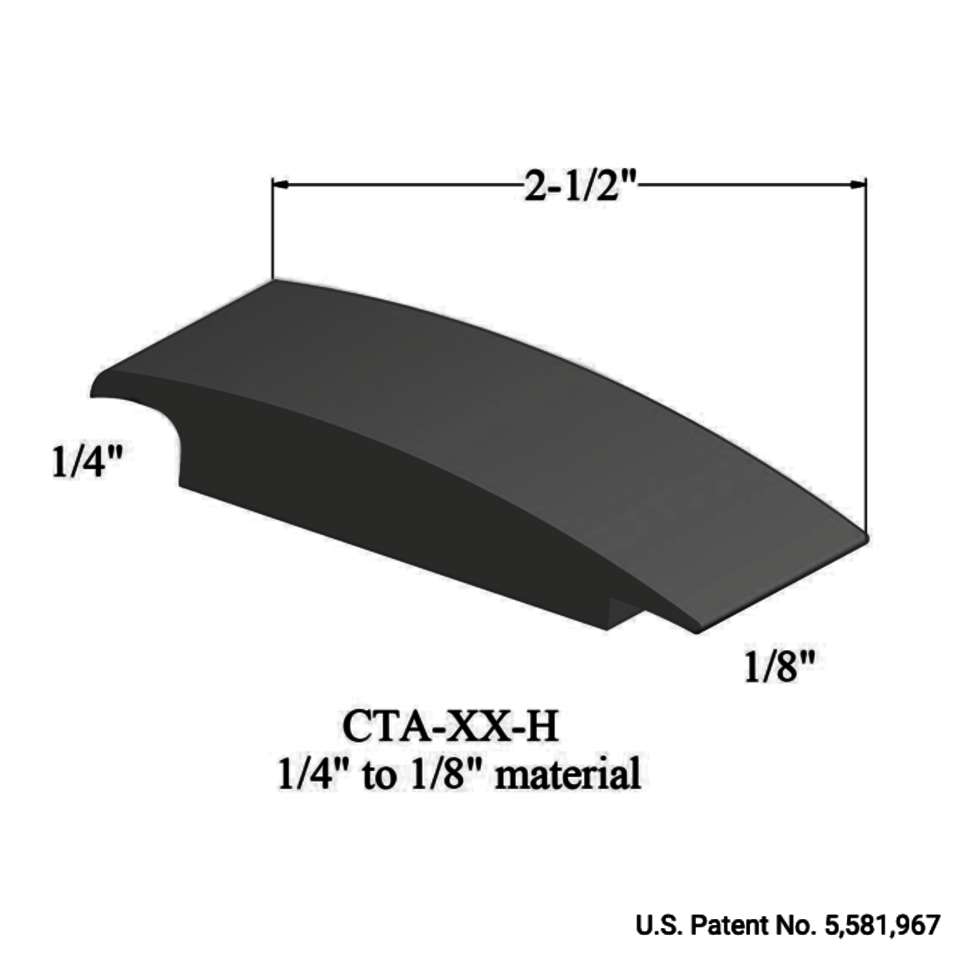 Wheeled Traffic Transitions - CTA 63 H 1/4" to 1/8" material #63 Burnt Umber 12'