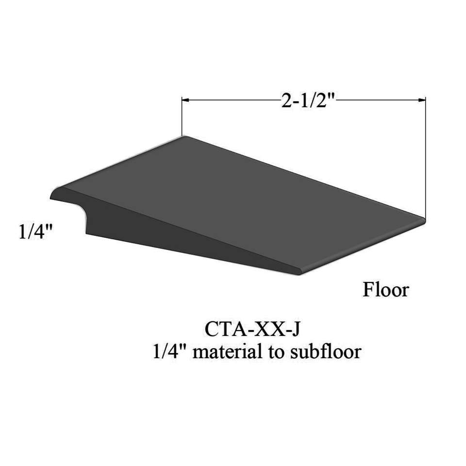 Wheeled Traffic Transitions - CTA 40 J 1/4" material to subfloor #40 Black 12'