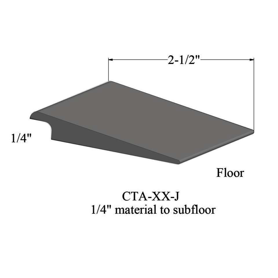 Wheeled Traffic Transitions - CTA 48 J 1/4" material to subfloor #48 Grey 12'