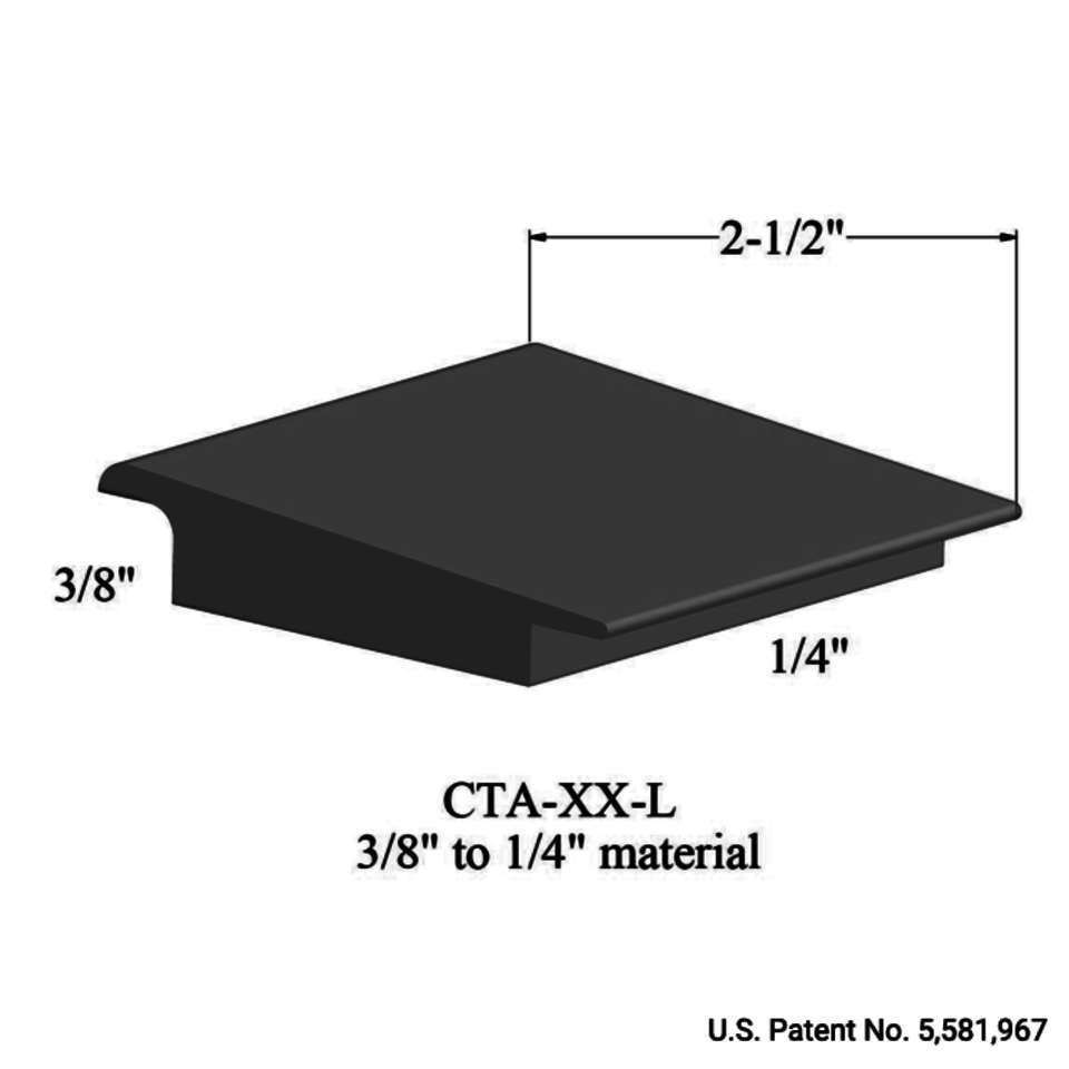 Johnsonite Wheeled Traffic Transitions CTA 40 L 3/8" to 1/4" material 40 Black 12' FloorBox