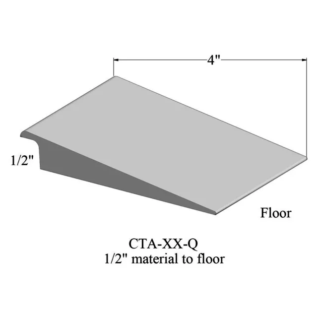 Wheeled Traffic Transitions - CTA 40 Q 1/2" material to subfloor #40 Black 12'
