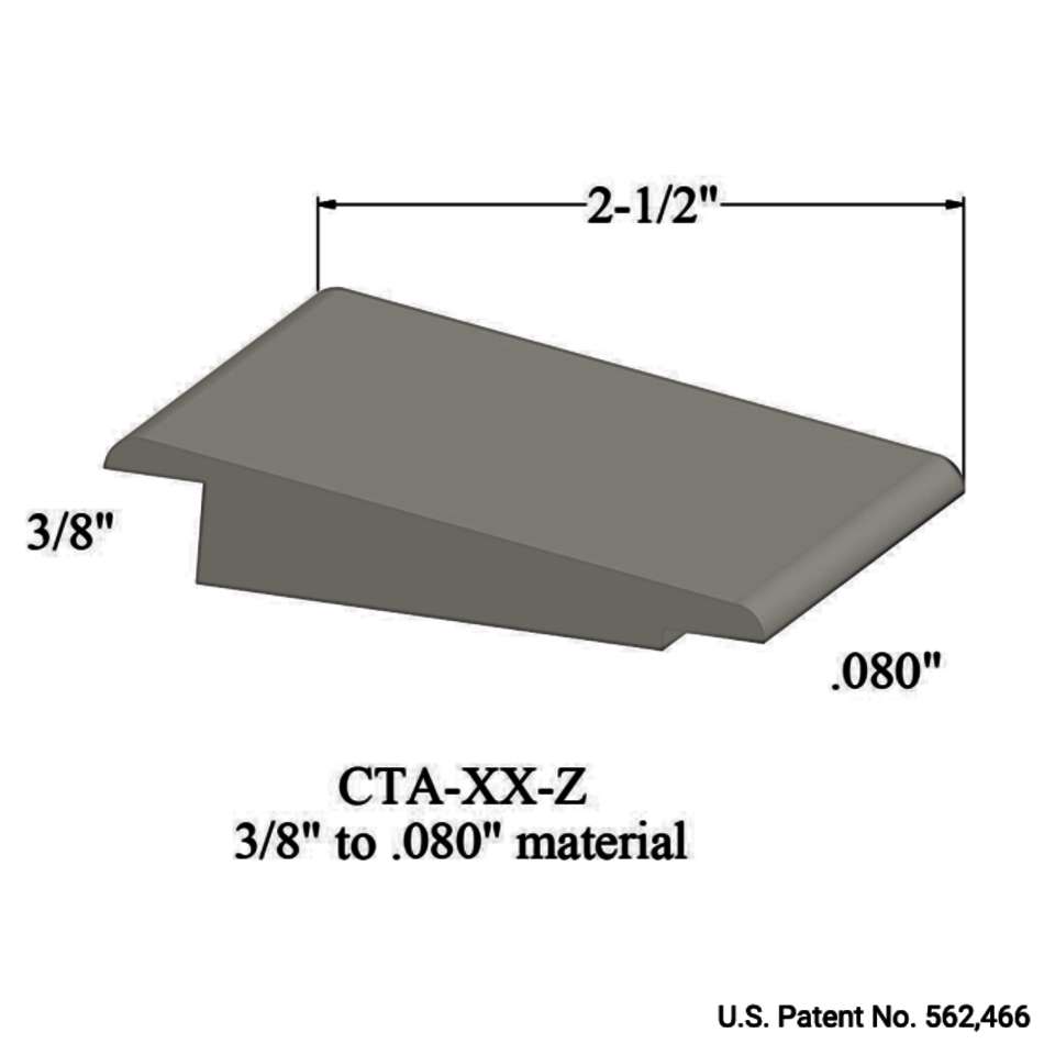 Wheeled Traffic Transitions - CTA 24 Z 3/8" to .080" material #24 Grey Haze 12'