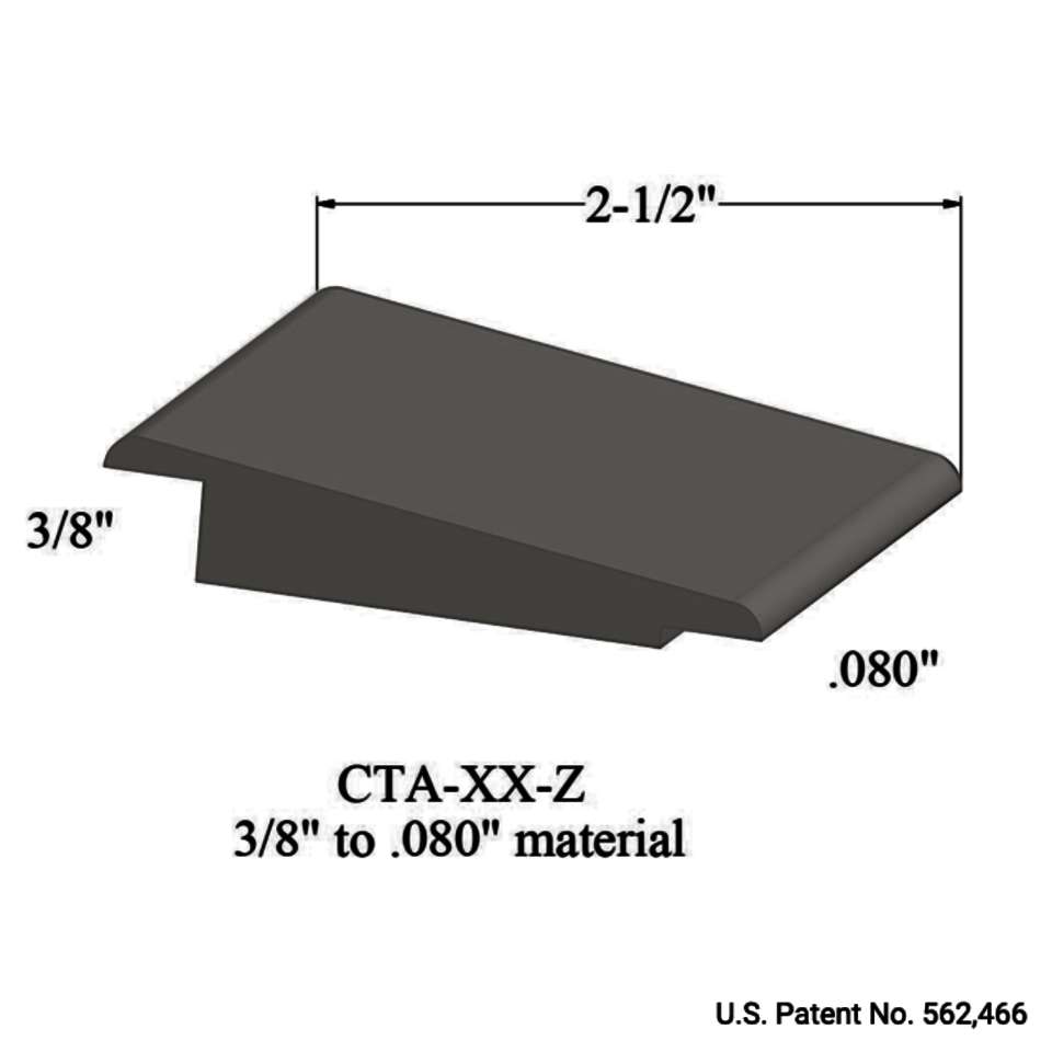 Wheeled Traffic Transitions - CTA 29 Z 3/8" to .080" material #29 Moon Rock 12'
