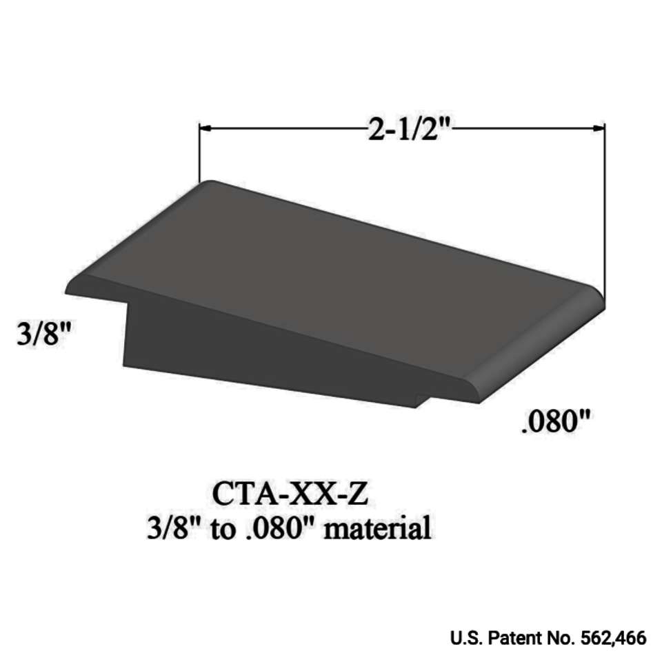 Wheeled Traffic Transitions - CTA 48 Z 3/8" to .080" material #48 Grey 12'