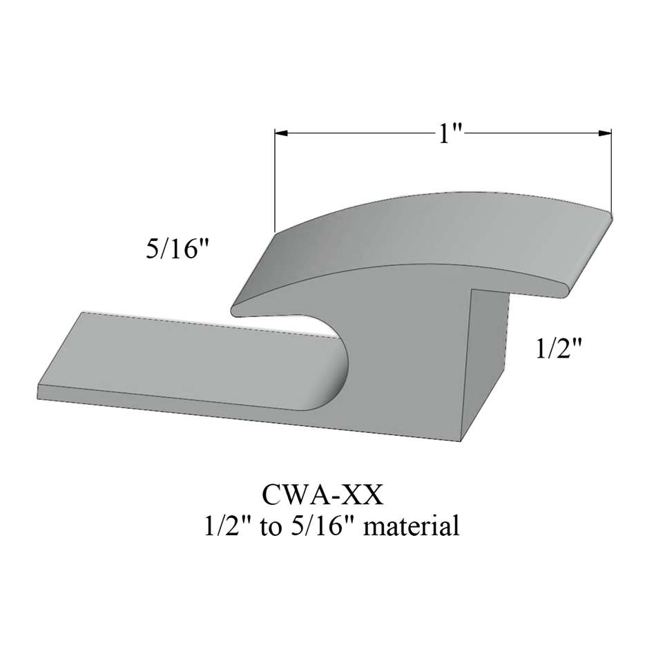 Adaptors - 5/16" to 1/2" material #38 Pewter 12'