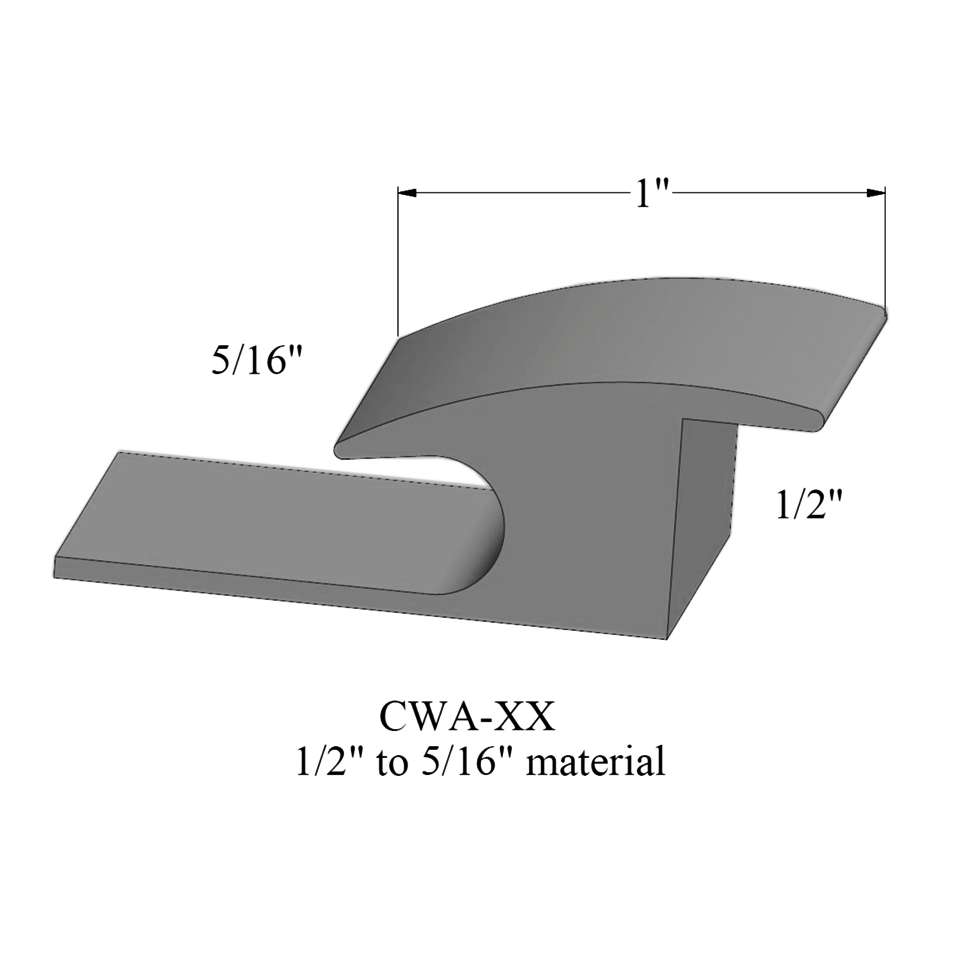 Adaptors - 5/16" to 1/2" material #63 Burnt Umber 12'