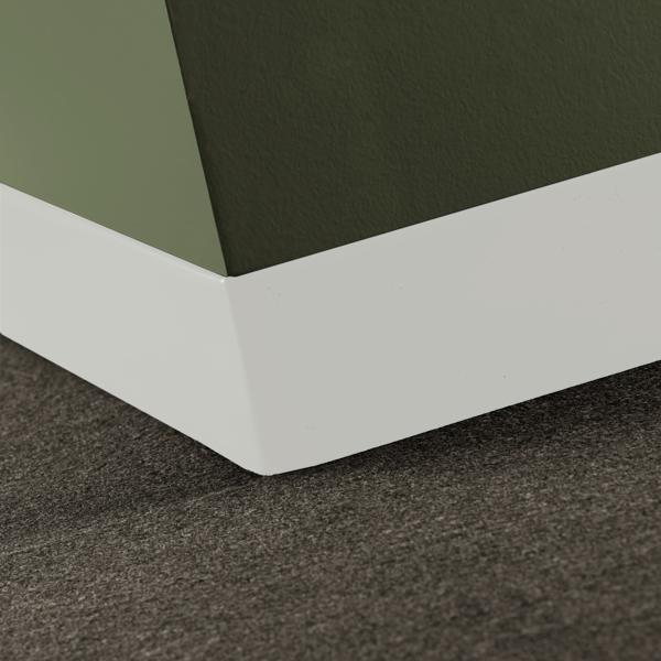 Outside Wall Base Corner 90° Duracove Thermoplastic Rubber (Type TP) TOE Duracove #08 Icicle - 4" (101.6 mm) (Pack of 25)
