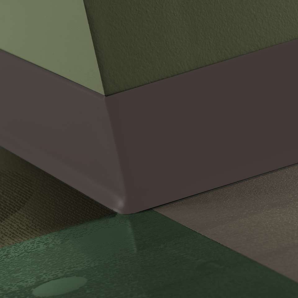 Tarkett - Coin intérieur de plinthe en caoutchouc à 90° Duracove Thermoplastic Rubber (Type TP) #44 Dark Brown - 4